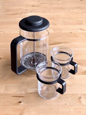 Vintage Classic Bodum Bistro 8-cup French Press Coffee Maker + 2-Glass Set